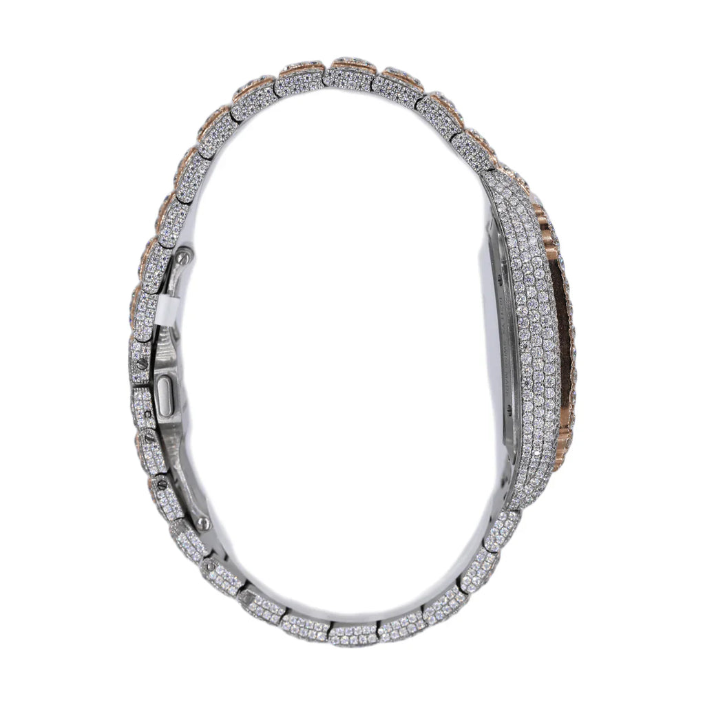 CS SKELETON TWO-TONE | Stainless Steel 41mm Moissanite Watch